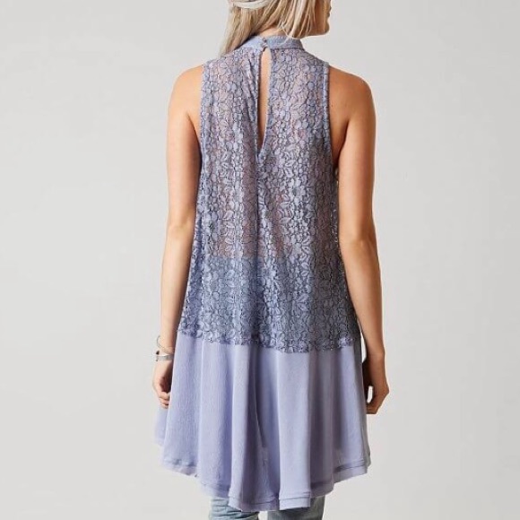 FREE PEOPLE BABY BLUE TELL TALE HEART LACE DRESS - Picture 7 of 10